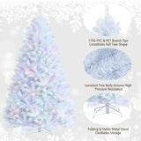 7 英尺白色虹彩金属丝人造圣诞树，带金属支架 7 Feet White Iridescent Tinsel Artificialâ€‚Christmas Tree with Metal Stand