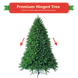 5 英尺人造杉木圣诞树，带 600 个树枝尖 5 Feet Artificial Fir Christmas Tree with 600 Branch Tips