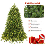 带 LED 灯的优质铰接人造杉木圣诞树 - 6 英尺 Premium Hinged Artificial Fir Christmas Tree with LED Lights-6 ft