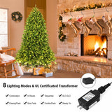 带 LED 灯的优质铰接人造杉木圣诞树 - 6 英尺 Premium Hinged Artificial Fir Christmas Tree with LED Lights-6 ft