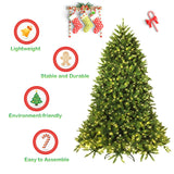 带 LED 灯的优质铰接人造杉木圣诞树 - 5 英尺 Premium Hinged Artificial Fir Christmas Tree with LED Lights-5 ft