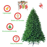 6 英尺不发光人造圣诞树，带 1250 个树枝尖 6 Feet Unlit Artificial Christmas Tree with 1250 Branch Tips