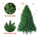 6 英尺不发光人造圣诞树，带 1250 个树枝尖 6 Feet Unlit Artificial Christmas Tree with 1250 Branch Tips