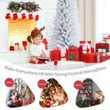 7 英尺不发光人造细长圣诞铅笔树带金属支架 7 Feet Unlit Artificial Slim Christmas Pencil Tree with Metal Stand