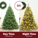 6 英尺预亮 PVC 人造卡罗莱纳松树，带 LED 灯 6 Feet Pre-Lit PVC Artificial Carolina Pine Tree with LED Lights