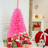 3 英尺优质人造圣诞迷你树，带支架-粉色 3 ft Premium Artificial Christmas Mini Tree with Stand-Pink