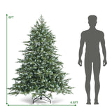 6 英尺人造圣诞云杉铰接树 6 Feet Artificial Christmas Spruce Hinged Tree