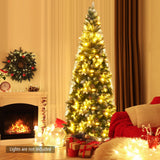 5 / 6 / 7.5 英尺人造铅笔圣诞树带松果 5 / 6 / 7.5 Feet Artificial Pencil Christmas Tree with Pine Cones