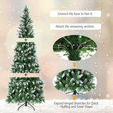 5 / 6 / 7.5 英尺人造铅笔圣诞树带松果 5 / 6 / 7.5 Feet Artificial Pencil Christmas Tree with Pine Cones