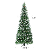 5 / 6 / 7.5 英尺人造铅笔圣诞树带松果 5 / 6 / 7.5 Feet Artificial Pencil Christmas Tree with Pine Cones