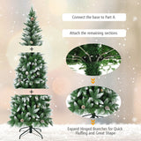 5 / 6 / 7.5 英尺人造铅笔圣诞树带松果 5 / 6 / 7.5 Feet Artificial Pencil Christmas Tree with Pine Cones