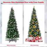 5 / 6 / 7.5 英尺人造铅笔圣诞树带松果 5 / 6 / 7.5 Feet Artificial Pencil Christmas Tree with Pine Cones