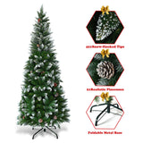 5 / 6 / 7.5 英尺人造铅笔圣诞树带松果 5 / 6 / 7.5 Feet Artificial Pencil Christmas Tree with Pine Cones