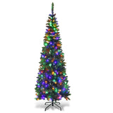 人造国脚嘉湖杉铅笔圣诞树 - 6.5 英尺 Artificial National Foot Kingswood Fir Pencil Christmas Tree-6.5ft