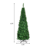 人造国脚嘉湖杉铅笔圣诞树 - 6.5 英尺 Artificial National Foot Kingswood Fir Pencil Christmas Tree-6.5ft