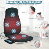 带加热和 6 个振动电机的家用座垫按摩器 Seat Cushion Massager with Heat and 6 Vibration Motors for Home