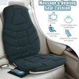 带加热和 6 个振动电机的家用座垫按摩器 Seat Cushion Massager with Heat and 6 Vibration Motors for Home