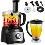 8 杯食品加工机 500W 变速搅拌机切碎机带 3 个刀片 8 Cup Food Processor 500W Variable Speed Blender Chopper with 3 Blades