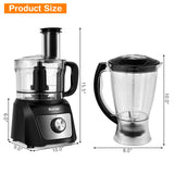 8 杯食品加工机 500W 变速搅拌机切碎机带 3 个刀片 8 Cup Food Processor 500W Variable Speed Blender Chopper with 3 Blades