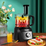 8 杯食品加工机 500W 变速搅拌机切碎机带 3 个刀片 8 Cup Food Processor 500W Variable Speed Blender Chopper with 3 Blades