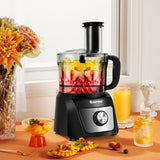 8 杯食品加工机 500W 变速搅拌机切碎机带 3 个刀片 8 Cup Food Processor 500W Variable Speed Blender Chopper with 3 Blades