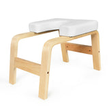 瑜伽头倒立木凳带PVC垫-白色 Yoga Headstand Wood Stool with PVC Pads-White