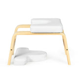 瑜伽头倒立木凳带PVC垫-白色 Yoga Headstand Wood Stool with PVC Pads-White