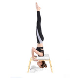 瑜伽头倒立木凳带PVC垫-白色 Yoga Headstand Wood Stool with PVC Pads-White