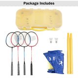 便携式羽毛球套装折叠网球羽毛球排球网 Portable Badminton Set Folding Tennis Badminton Volleyball Net