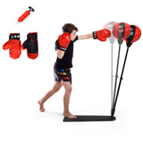 带可调节支架和拳击手套的儿童沙袋 Kids Punching Bag with Adjustable Stand and Boxing Gloves