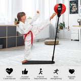 带可调节支架和拳击手套的儿童沙袋 Kids Punching Bag with Adjustable Stand and Boxing Gloves