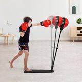 带可调节支架和拳击手套的儿童沙袋 Kids Punching Bag with Adjustable Stand and Boxing Gloves