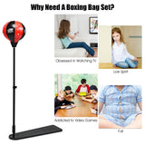 带可调节支架和拳击手套的儿童沙袋 Kids Punching Bag with Adjustable Stand and Boxing Gloves