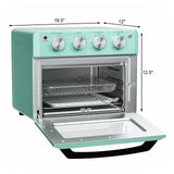 19 夸脱脱水对流空气炸锅烤箱，带 5 个配件 - 绿色 19 Qt Dehydrate Convection Air Fryer Toaster Oven with 5 Accessories-Green