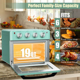 19 夸脱脱水对流空气炸锅烤箱，带 5 个配件 - 绿色 19 Qt Dehydrate Convection Air Fryer Toaster Oven with 5 Accessories-Green