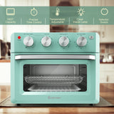 19 夸脱脱水对流空气炸锅烤箱，带 5 个配件 - 绿色 19 Qt Dehydrate Convection Air Fryer Toaster Oven with 5 Accessories-Green