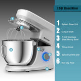 7.5 夸脱倾斜头立式搅拌机，带面团钩 - 银色 7.5 Qt Tilt-Head Stand Mixer with Dough Hook-Silver