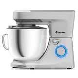 7.5 夸脱倾斜头立式搅拌机，带面团钩 - 银色 7.5 Qt Tilt-Head Stand Mixer with Dough Hook-Silver