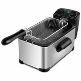 3.2 夸脱带定时器电动不锈钢油炸锅 3.2 Quart Electric Stainless Steel Deep Fryer with Timer