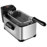 3.2 夸脱带定时器电动不锈钢油炸锅 3.2 Quart Electric Stainless Steel Deep Fryer with Timer