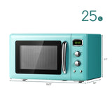 0.9 立方英尺复古台面紧凑型微波炉-绿色 0.9 Cu.ft Retro Countertop Compact Microwave Oven-Green