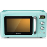 0.9 立方英尺复古台面紧凑型微波炉-绿色 0.9 Cu.ft Retro Countertop Compact Microwave Oven-Green