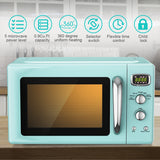 0.9 立方英尺复古台面紧凑型微波炉-绿色 0.9 Cu.ft Retro Countertop Compact Microwave Oven-Green