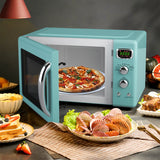 0.9 立方英尺复古台面紧凑型微波炉-绿色 0.9 Cu.ft Retro Countertop Compact Microwave Oven-Green