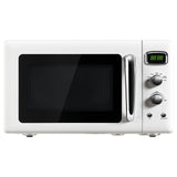 0.9 立方英尺复古台面紧凑型微波炉-白色 0.9 Cu.ft Retro Countertop Compact Microwave Oven-White