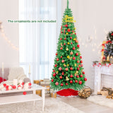 人造国脚嘉湖杉木铅笔圣诞树 - 7.5 英尺 Artificial National Foot Kingswood Fir Pencil Christmas Tree-7.5 ft