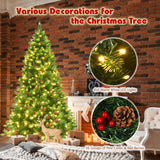 6.5 英尺预亮铰链圣诞树，带 LED 灯 6.5 Feet Pre-lit Hinged Christmas Tree with LED Lights