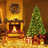 6.5 英尺预亮铰链圣诞树，带 LED 灯 6.5 Feet Pre-lit Hinged Christmas Tree with LED Lights