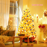 6/7.5 英尺人造金属丝圣诞树，铰接可折叠支架 - 6 英尺 6/7.5 Feet Artificial Tinsel Christmas Tree Hinged with Foldable Stand-6 ft