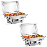 2 件装不锈钢全尺寸火锅 2 Packs Stainless Steel Full-Size Chafing Dish